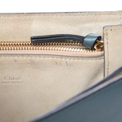 Chloe Suede Calfskin Medium Faye Shoulder Bag Cloudy Blue 9 of 13