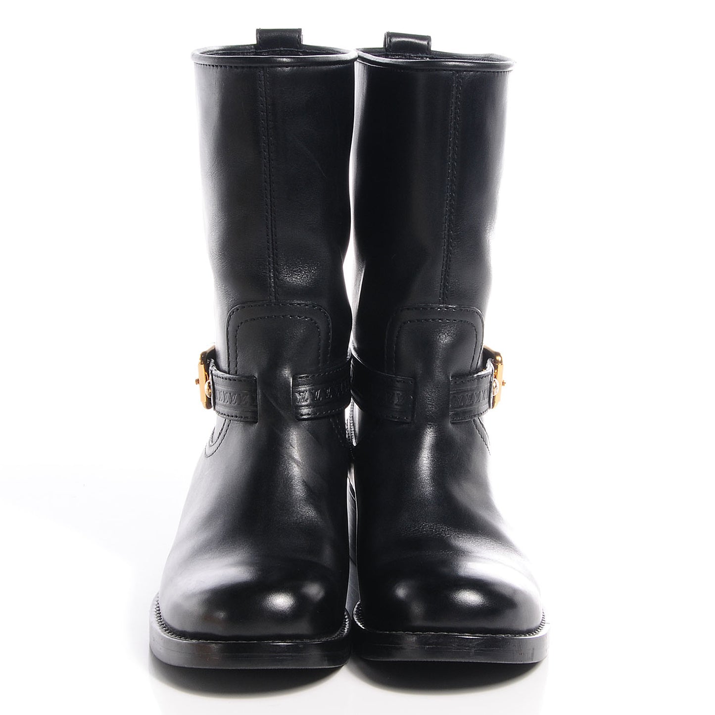 Calfskin Susan Half Boots 37 Black