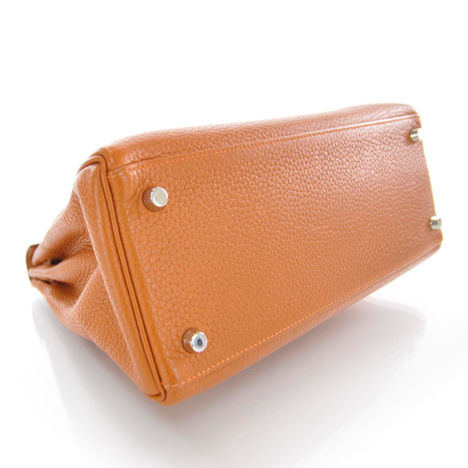 Hermes Clemence Kelly 28 Potiron Orange 4 of 9