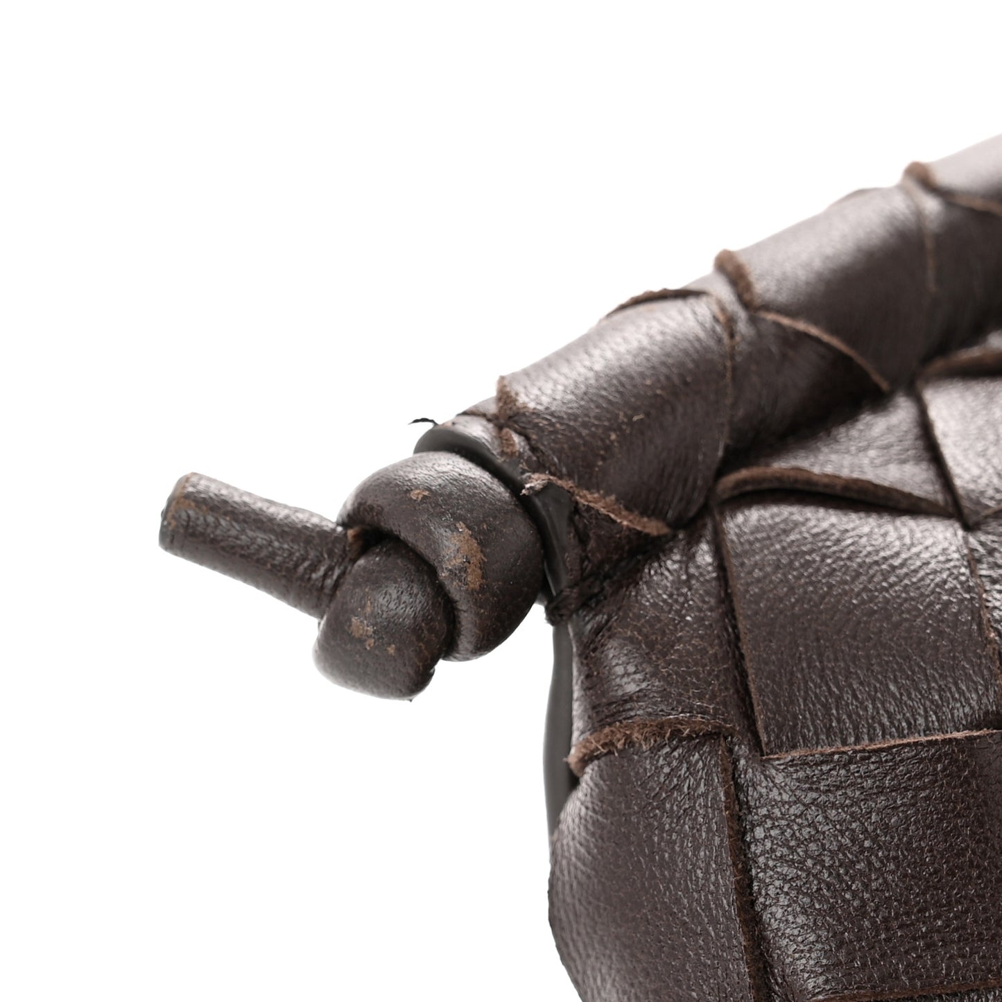 Nappa Intrecciato Small Knot Flap Crossbody Fondente