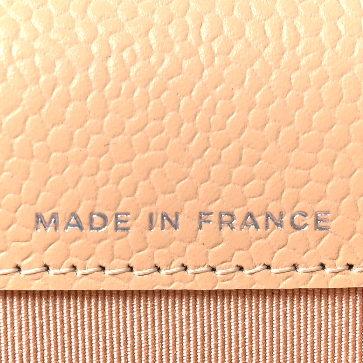 Caviar Quilted Flap Card Holder Wallet Beige