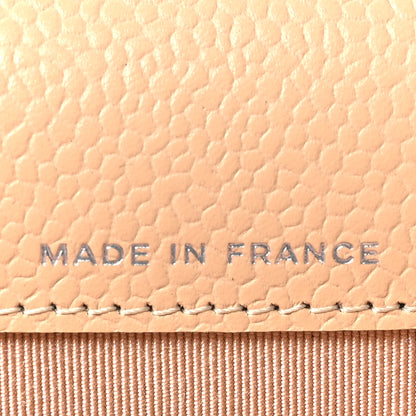 Chanel Caviar Quilted Flap Card Holder Wallet Beige 7 of 9
