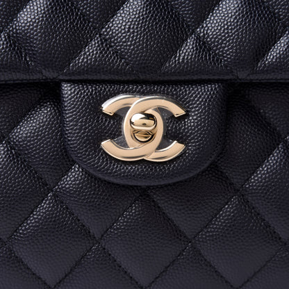 Chanel Caviar Quilted Flap Clutch Navy 9 of 12