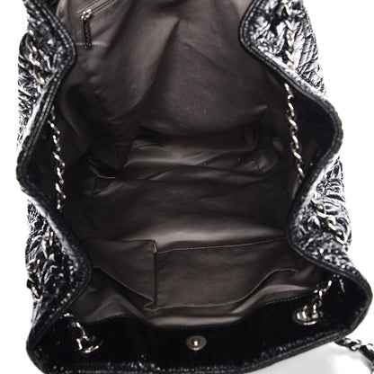 Chanel Vinyl Graphic Edge Tote Black 5 of 9