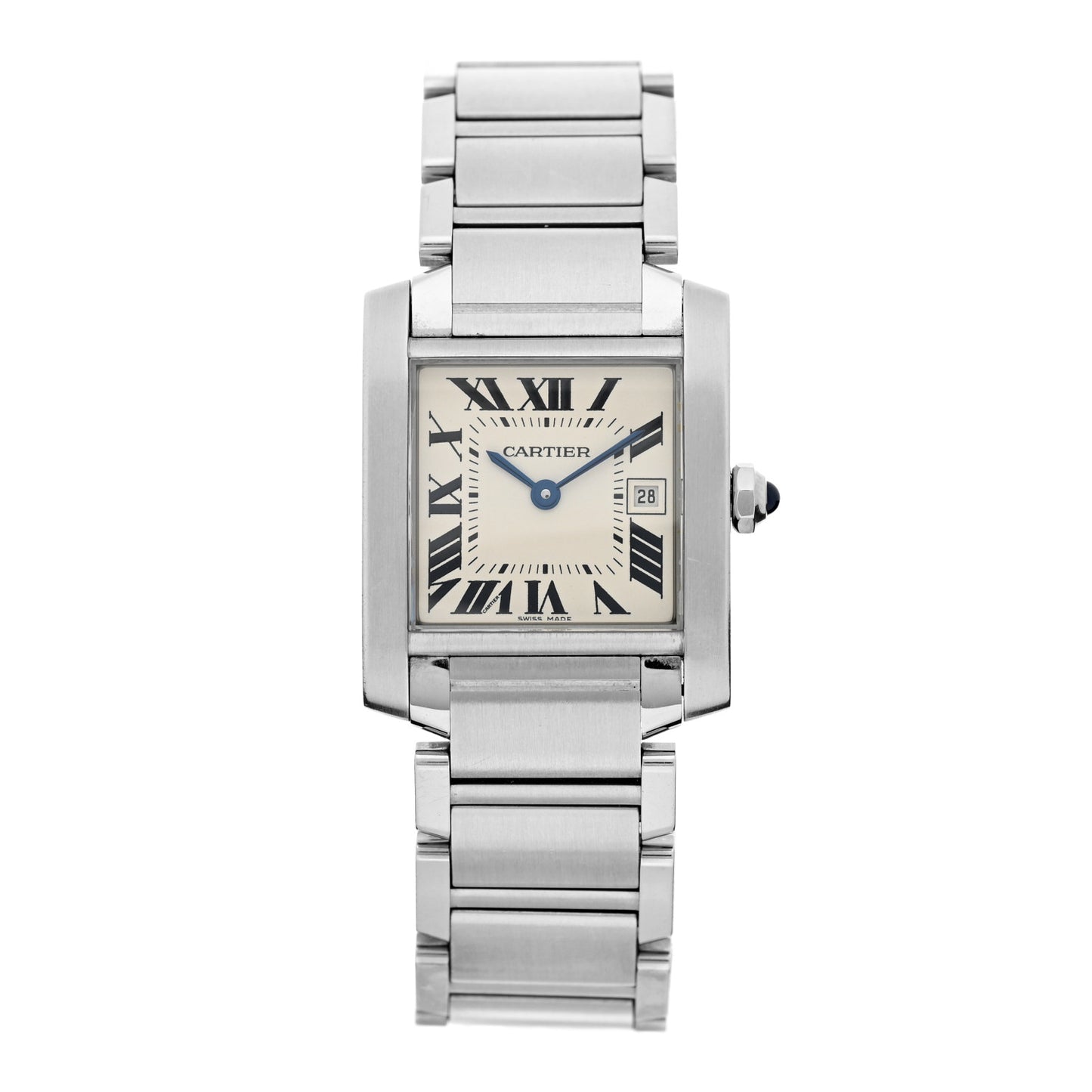 Stainless Steel 25mm Tank Francaise Quartz Watch