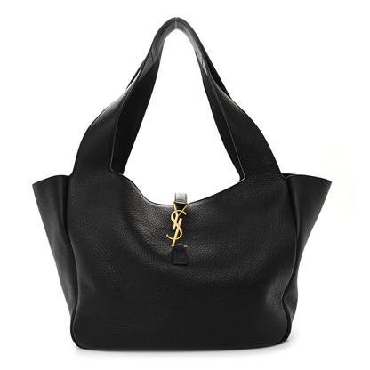 Saint Laurent Grained Deerskin Bea Tote Black 1 of 9