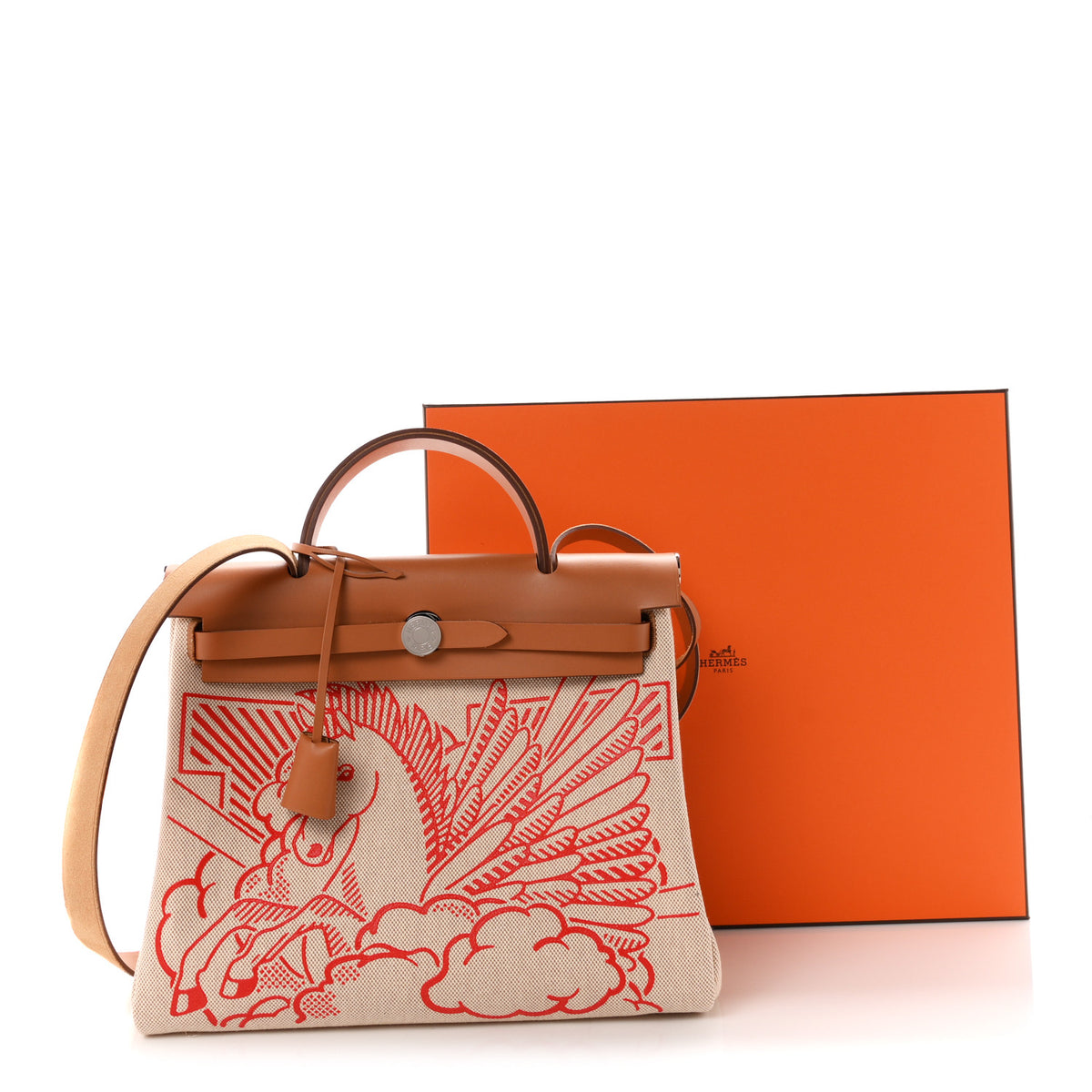 Vache Hunter Toile Pegase Pop Herbag Zip Retourne 31 PM Capucine Ecru