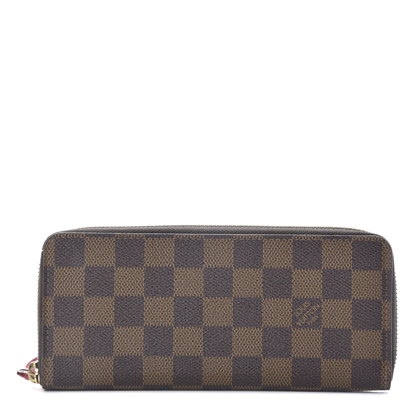 Damier Ebene Clemence Wallet Cherry