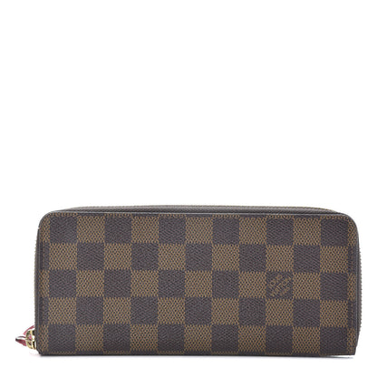 Louis Vuitton Damier Ebene Clemence Wallet Cherry 1 of 8