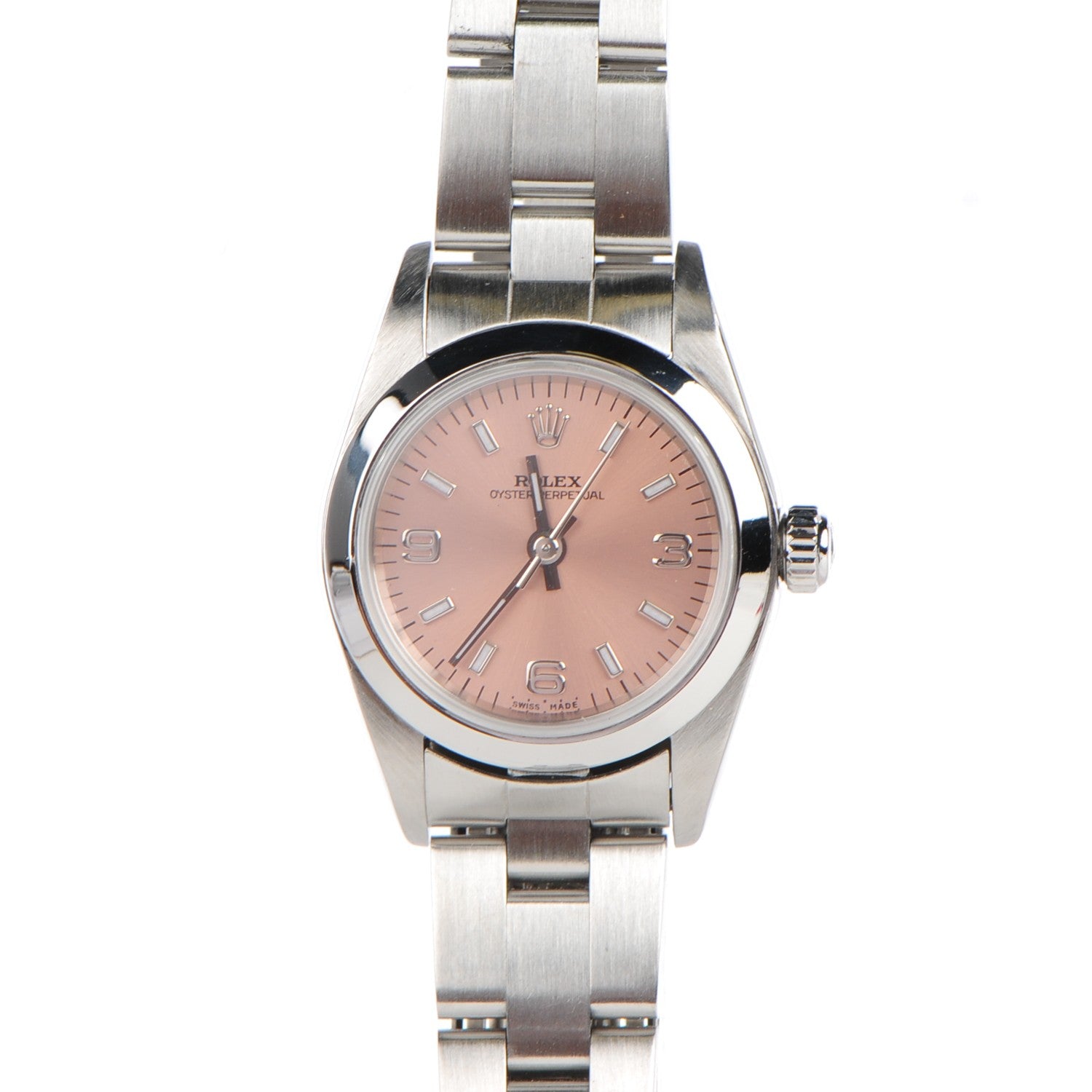 Rolex Stainless Steel 24mm Oyster Perpetual Watch Pink 76080 1 of 6