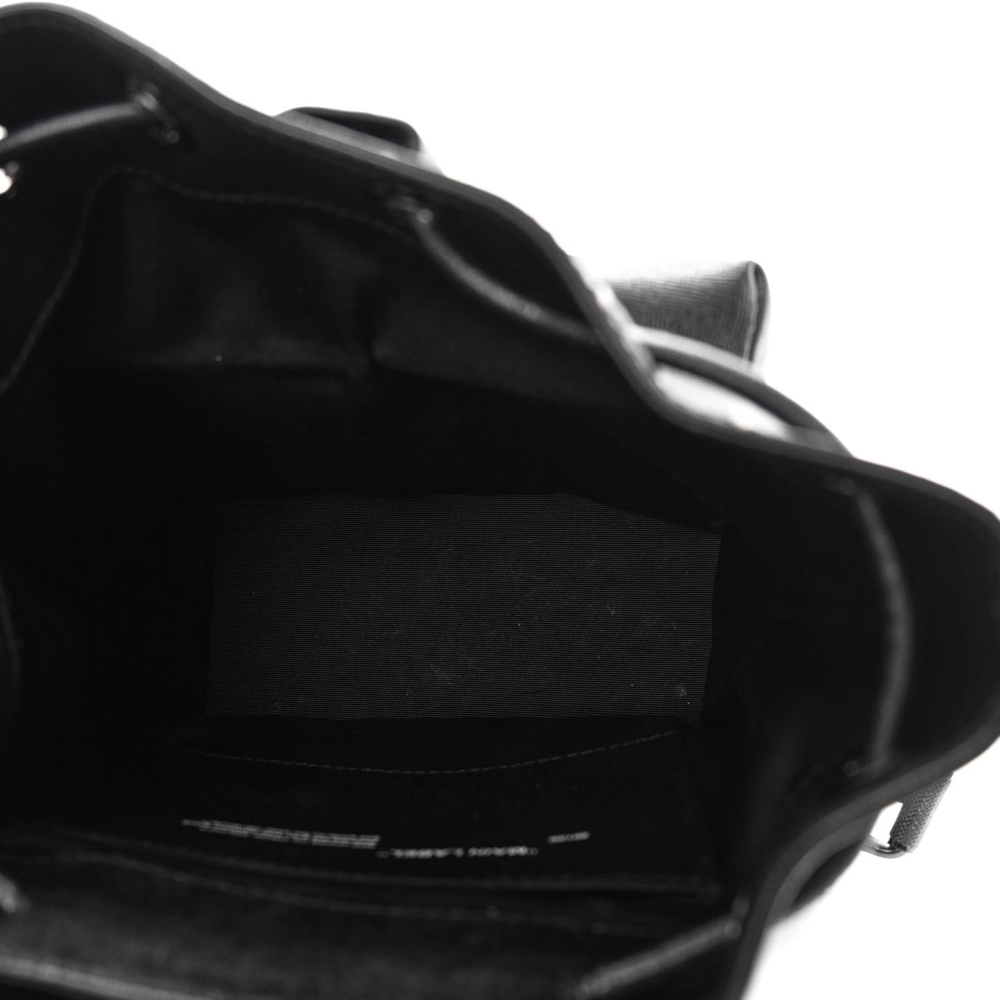 Saffiano Diag Backpack Black White