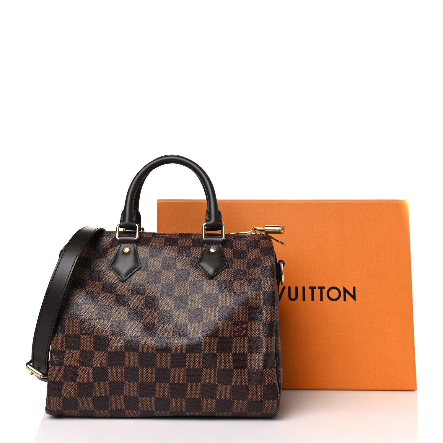Louis Vuitton Damier Ebene Speedy Bandouliere 25 10 of 10