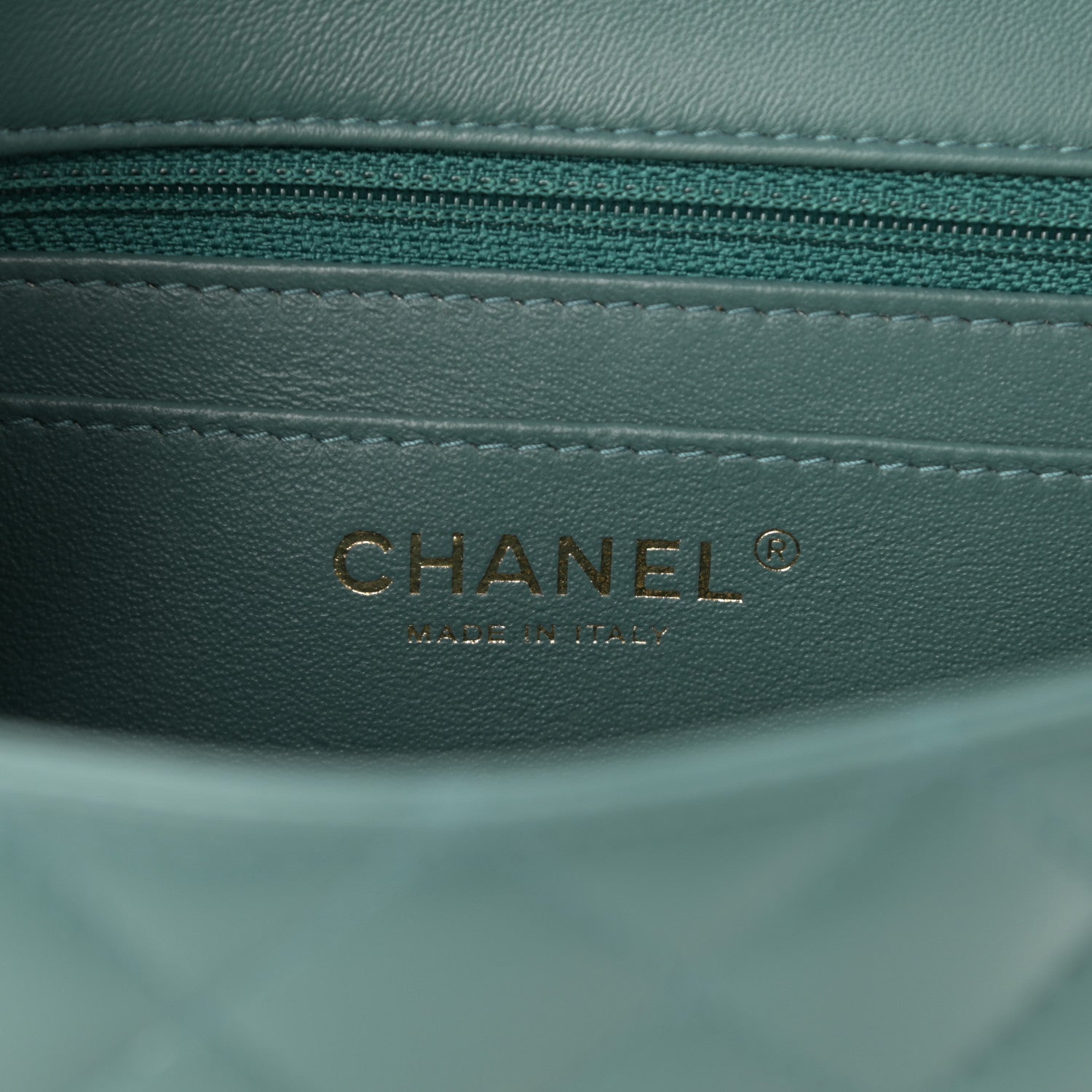 Chanel Lambskin Quilted Mini Rectangular Flap Green 6 of 10