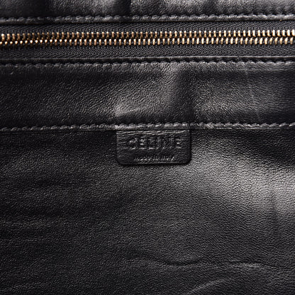 Celine Lambskin Crocodile Embossed Vertical Cabas Black 8 of 14