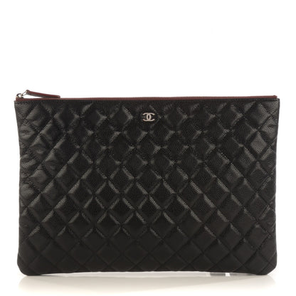 Chanel Caviar Quilted Large Cosmetic Case Black 1 of 7