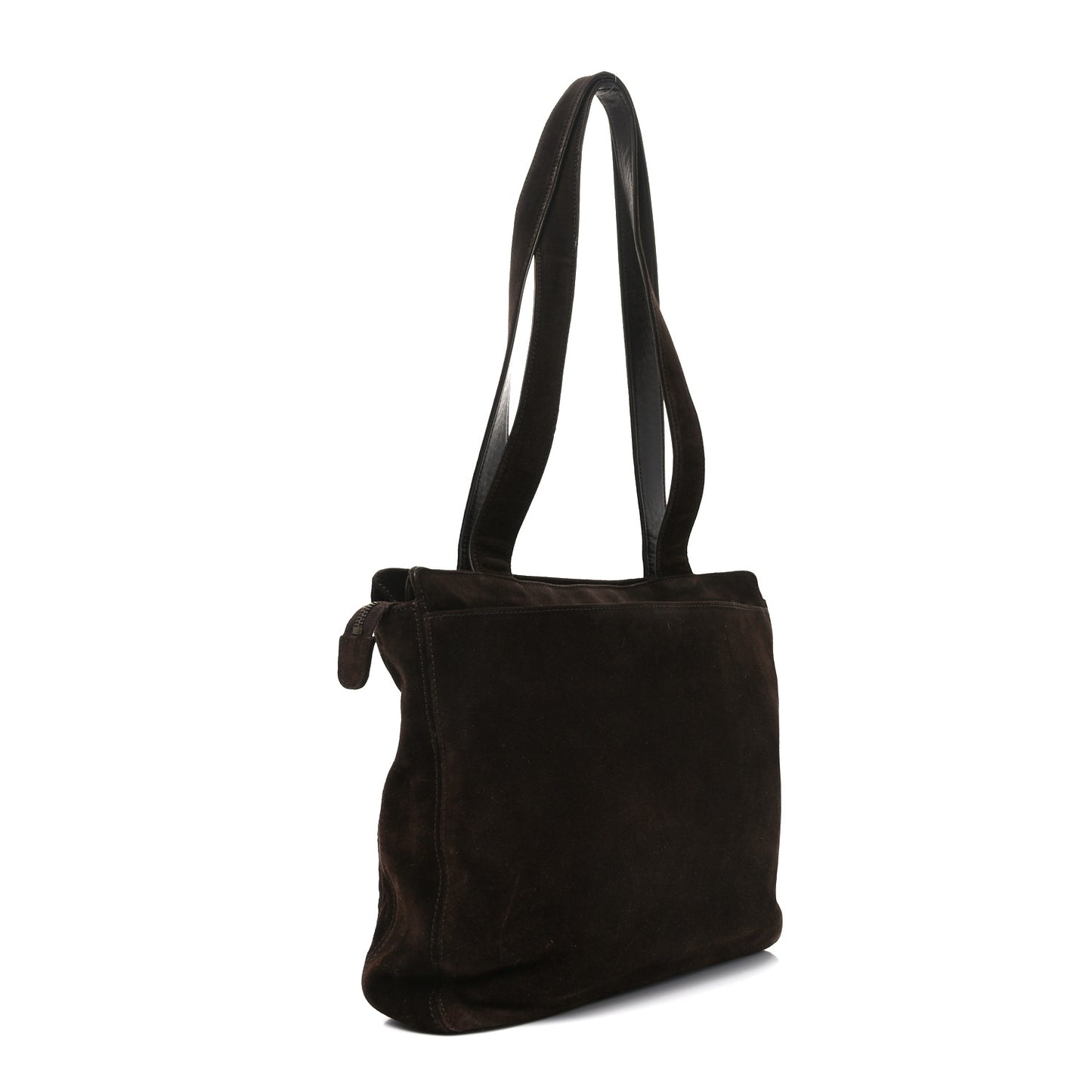 Suede Logo Tote Brown