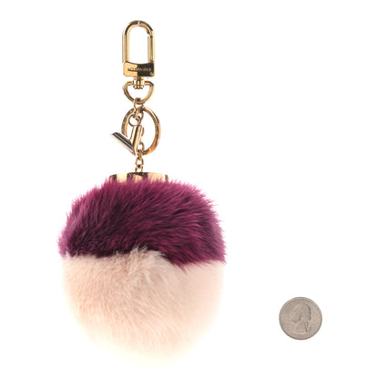 Louis Vuitton Mink Fur Bubble Duo Bag Charm Violet Pink 2 of 4