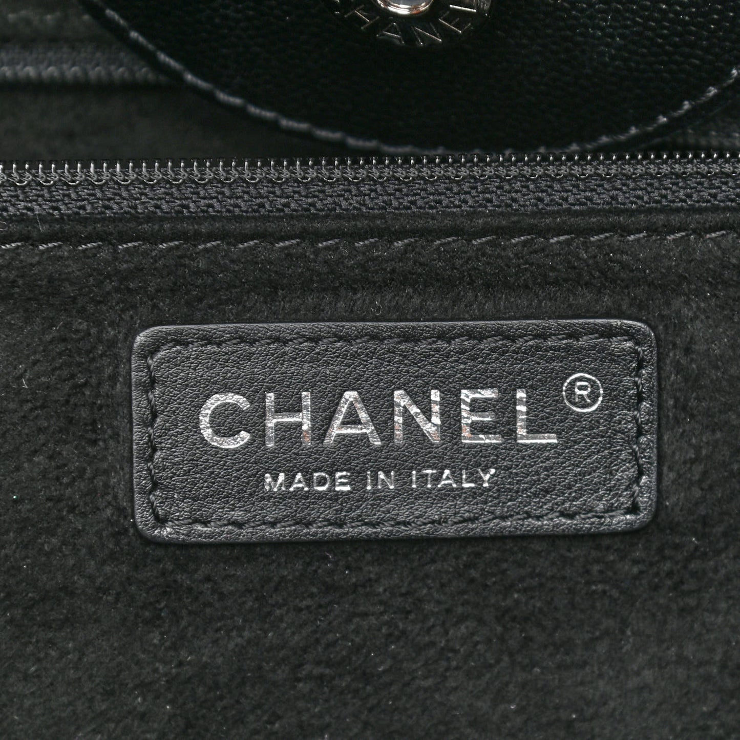 Caviar Medium Studded Deauville Tote Black