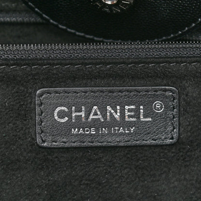 Chanel Caviar Medium Studded Deauville Tote Black 6 of 12