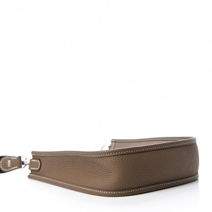 Hermes Taurillon Clemence Amazone Evelyne TPM Etoupe Bleu Indigo 4 of 12