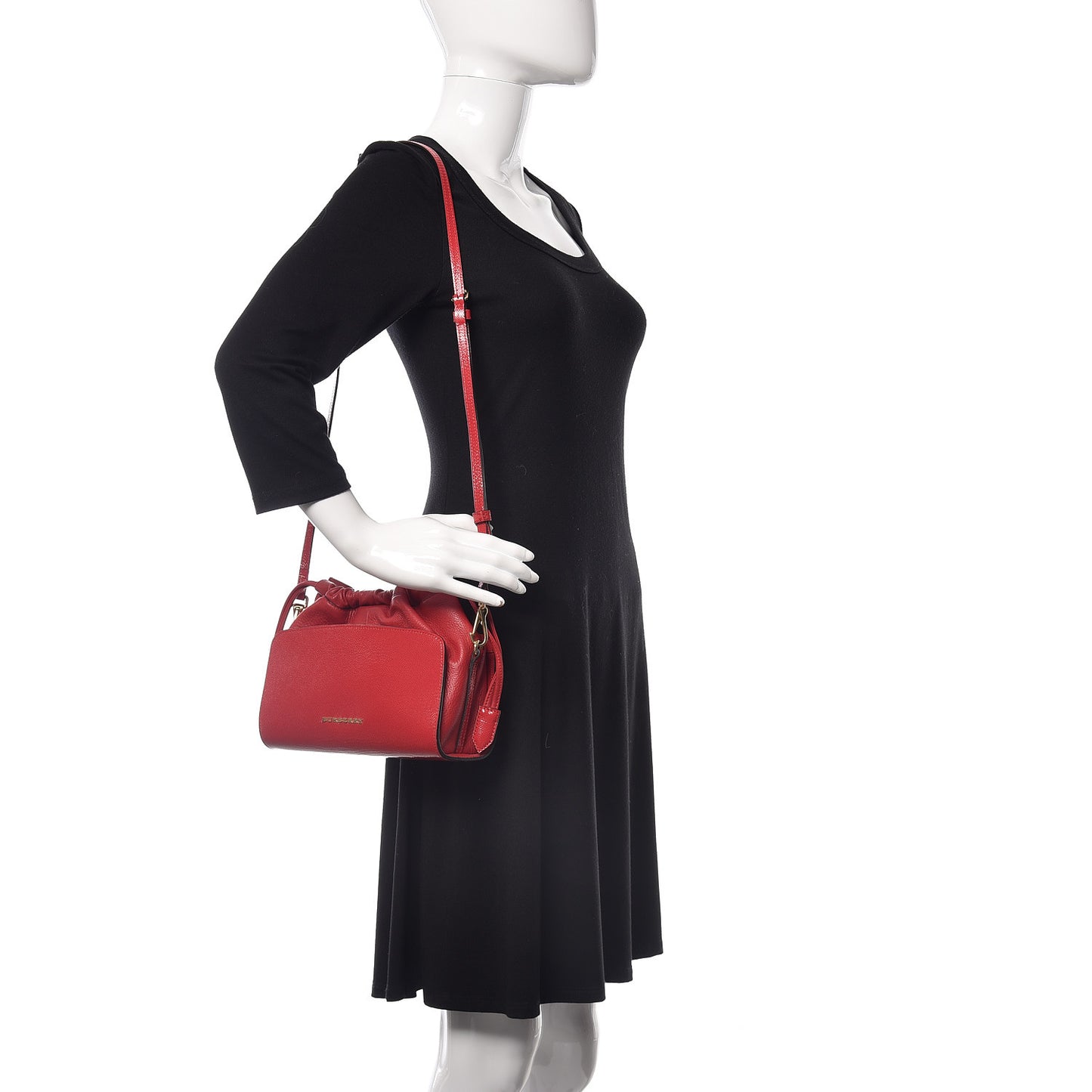 Patent Calfskin Small Dinton Crossbody Bag Bright Rose