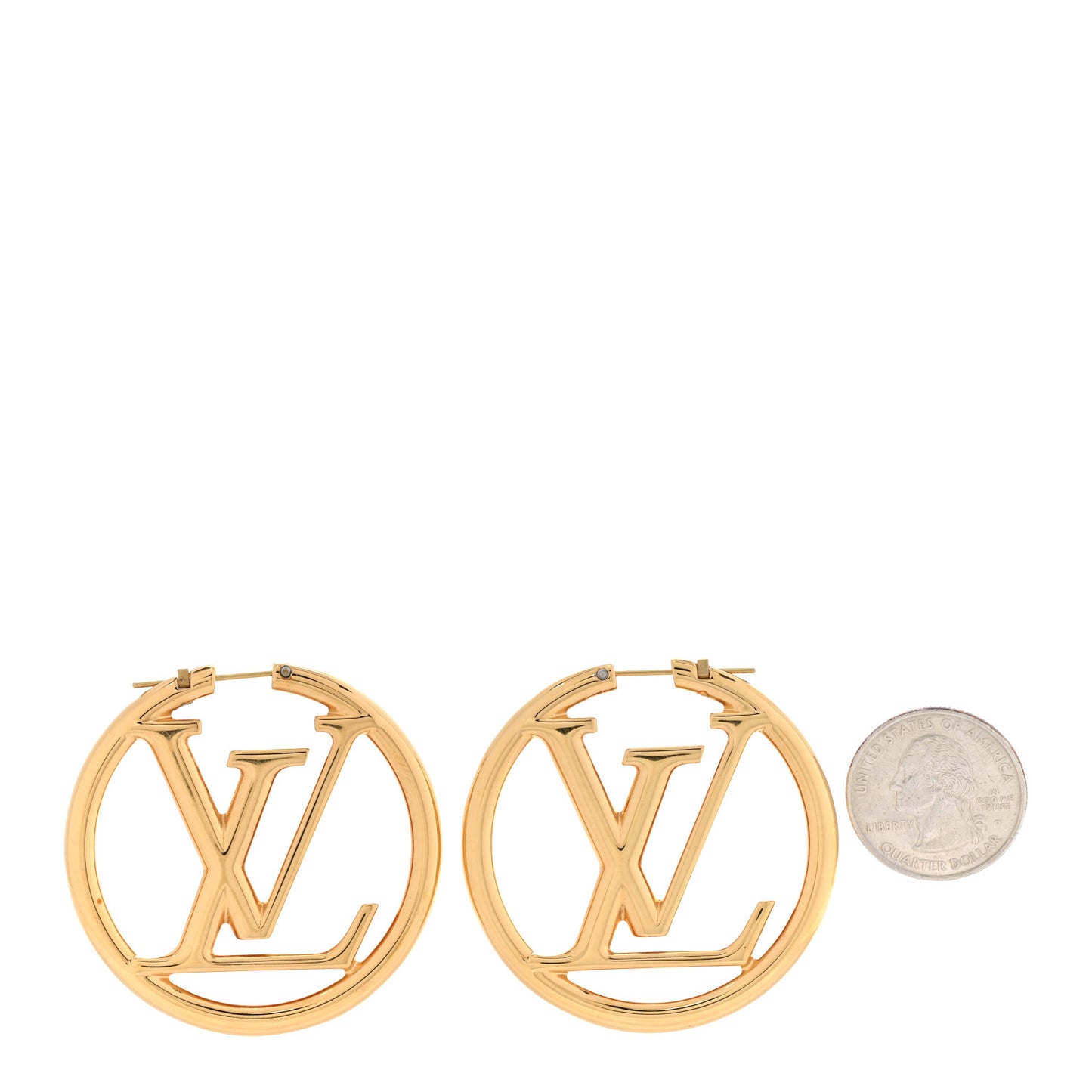 Metal Louise Hoop Earrings Gold