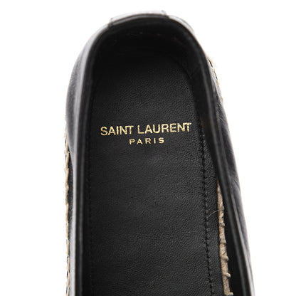 Saint Laurent Lambskin Monogram Espadrilles 39.5 Black 6 of 10