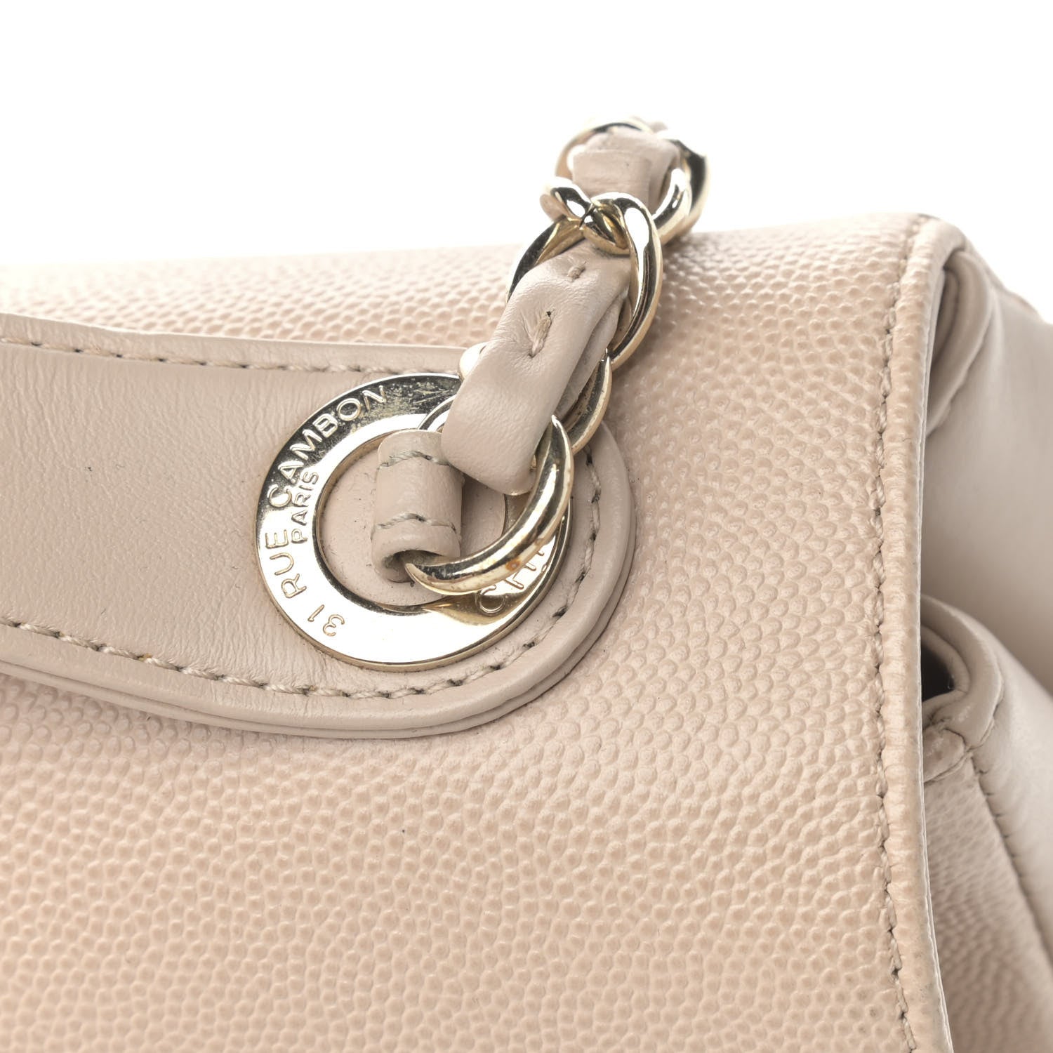Chanel Caviar Quilted Large Business Affinity Flap Beige 13 of 15