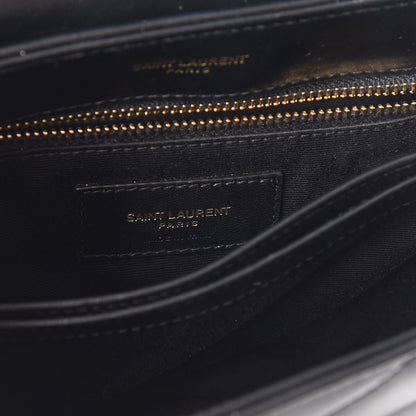 Saint Laurent Calfskin Y Quilted Monogram Toy Loulou Crossbody Bag Black 8 of 9