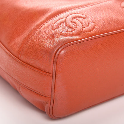 Chanel Caviar CC Drawstring Shoulder Bag Orange 12 of 16