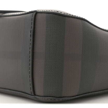 Burberry Smoked Check Vaughan Crossbody Bag Black 9 of 9