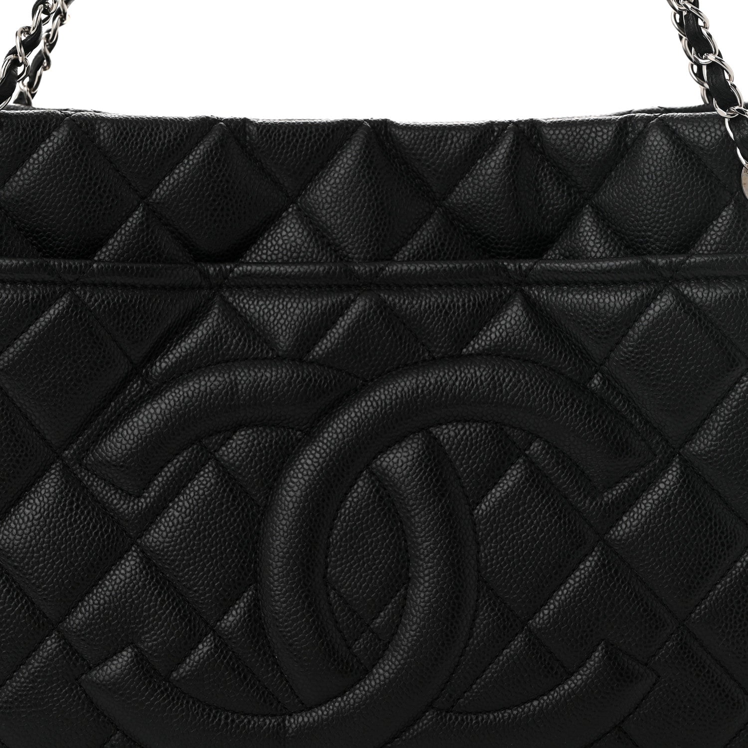 Chanel Quilted Grand Shopping Tote GST Black 18 of 21