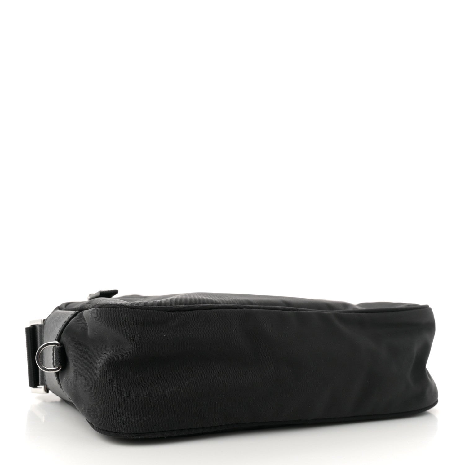 Prada Re-Nylon Vela Saffiano Pocket Double Zip Shoulder Bag Black 4 of 10