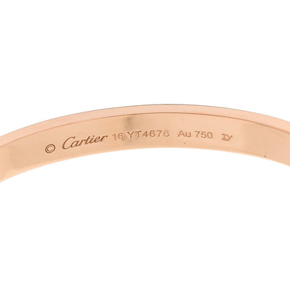 Cartier 18K Pink Gold LOVE Bracelet 16 6 of 9
