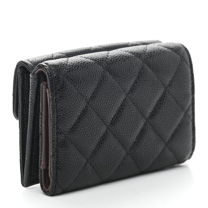 Chanel Caviar Quilted Double Flap Wallet Black 3 of 7