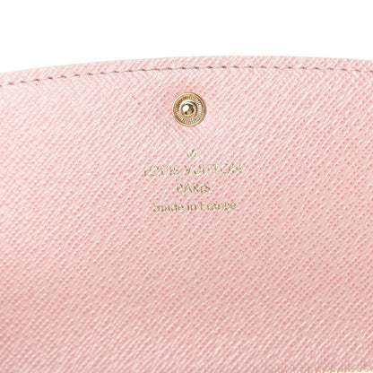 Louis Vuitton Damier Azur Emilie Wallet Rose Ballerine 6 of 7