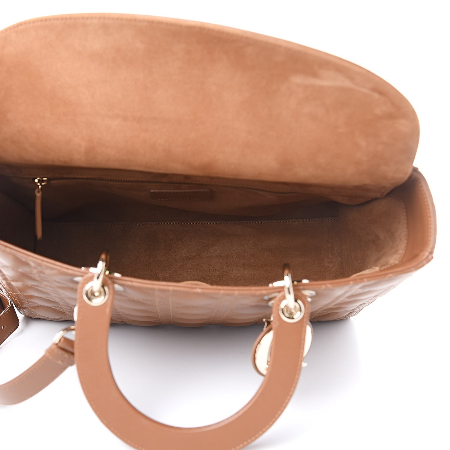 Lambskin Cannage Large Lady Dior Tan
