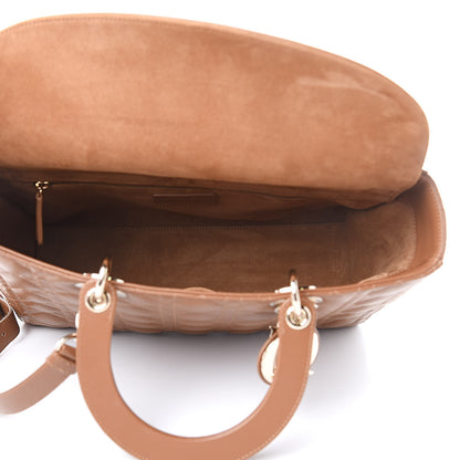 Christian Dior Lambskin Cannage Large Lady Dior Tan 5 of 9