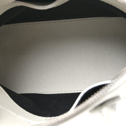 Balenciaga Grained Calfskin Logo XXS Ville Top Handle Bag White Fluo Pink 5 of 11