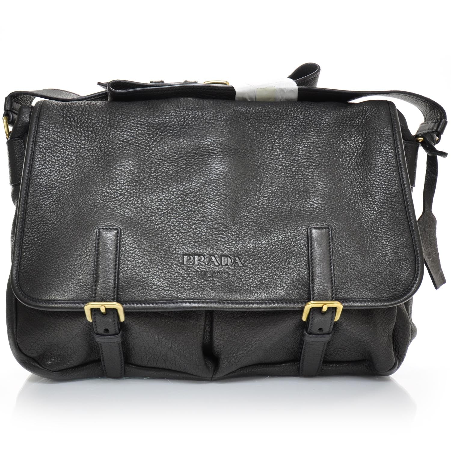 Prada Cervo Deerskin Messenger Bag Nero Black 1 of 9