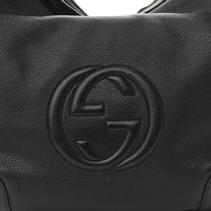 Gucci Pebbled Calfskin Medium Soho Chain Hobo Black 8 of 12
