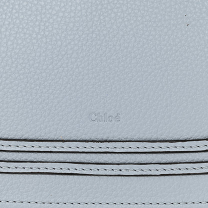 Chloe Raffia Small Grain Calfskin Medium Marcie Basket Shady Blue 6 of 8