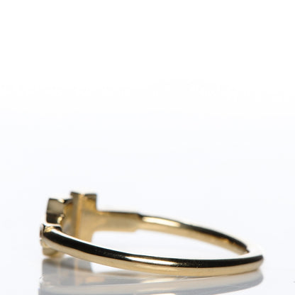 Tiffany 18K Yellow Gold Diamond T Wire Ring 52 6 3 of 5