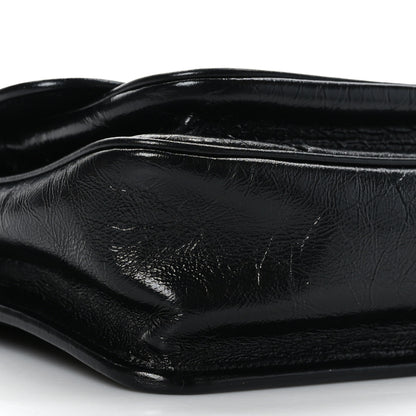 Saint Laurent Crinkled Lambskin Matelasse Monogram Baby Niki Chain Satchel Black 8 of 9