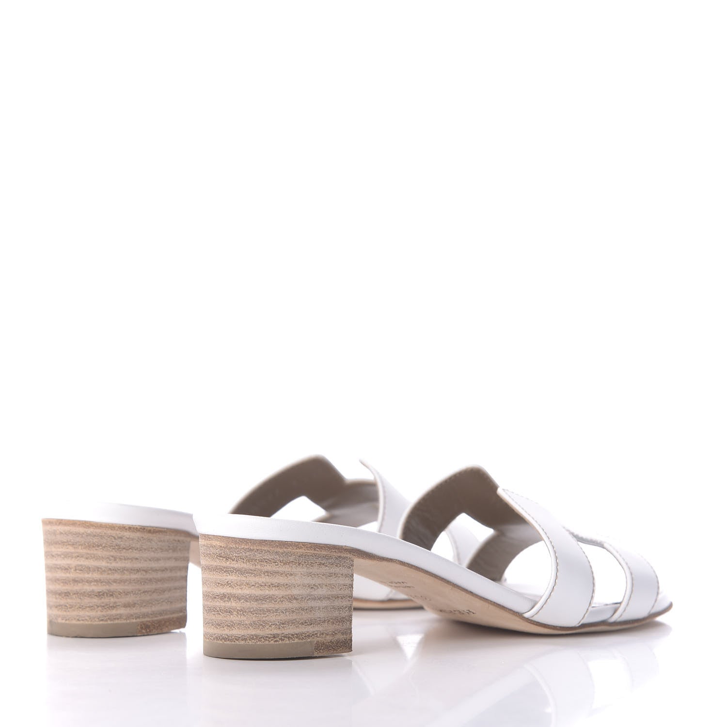 Hermes Calfskin Oasis Sandals 35.5 White 4 of 12