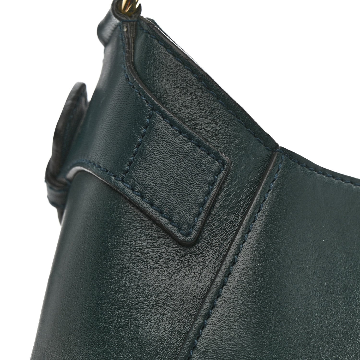 Salvatore Ferragamo Calfskin Small Fanisa Gancini Hobo Green 12 of 15