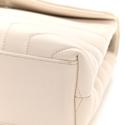 Saint Laurent Calfskin Y Quilted Monogram Small Loulou Chain Satchel Ivory 16 of 16