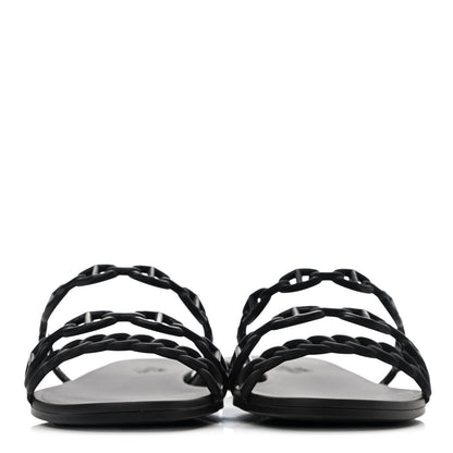 Hermes TPU Rivage Sandals 36 Black 2 of 9
