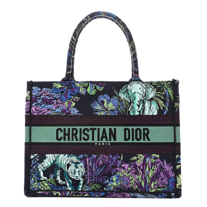 Christian Dior Canvas Embroidered Medium Toile de Jouy Voyage Book Tote Blue Multicolor 1 of 12