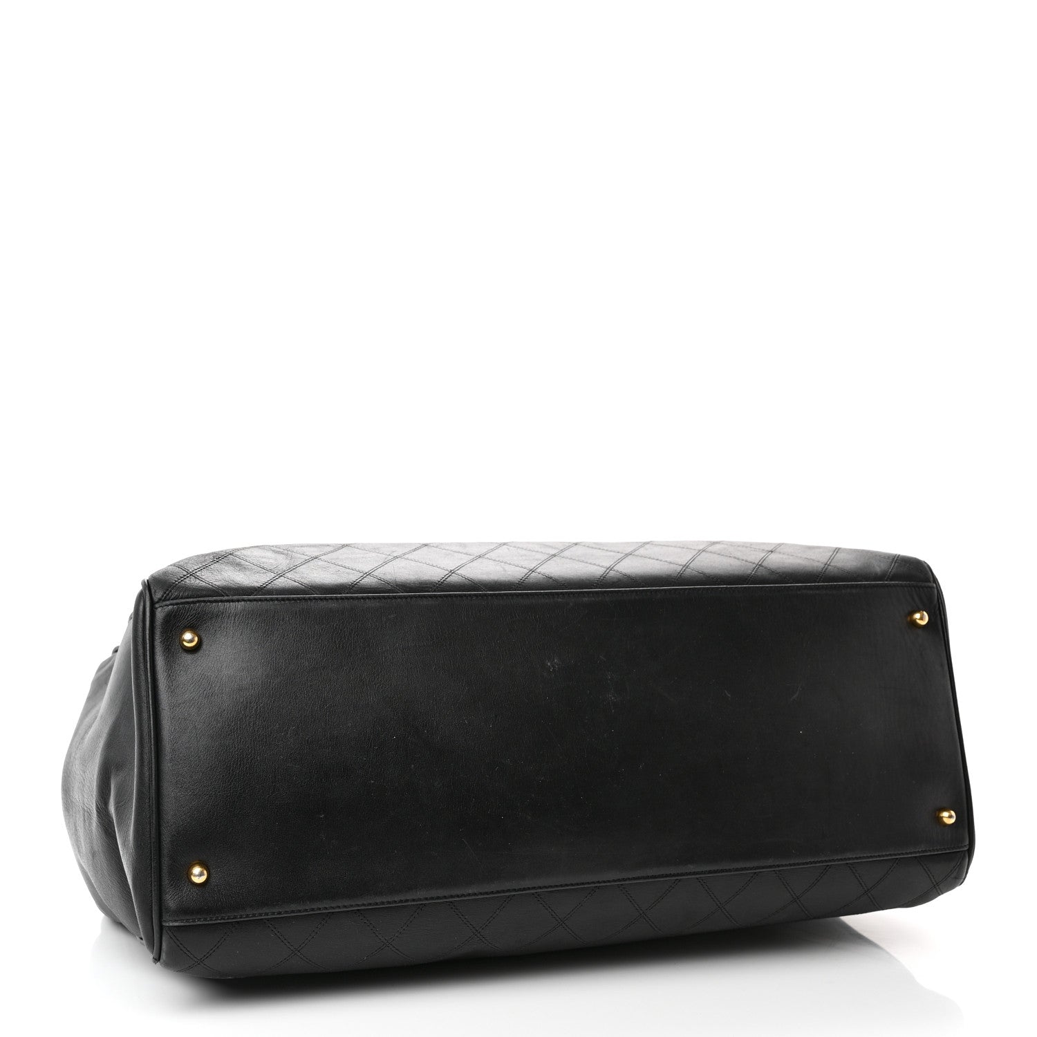 Chanel Calfskin Stitched XL Weekender Black 4 of 21